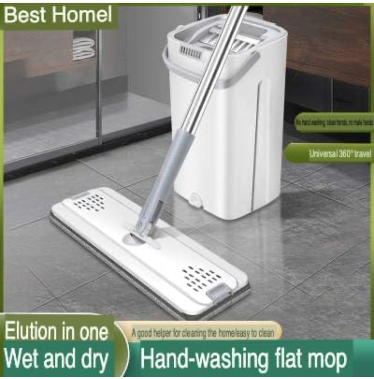 mop and buckets sets Hand-Free Wringing Mop with Bucket for Washing Floors Cleaning Lightning Offers Squeeze Flat Spin Wiper Kitchen Lazy Automatic floor mop